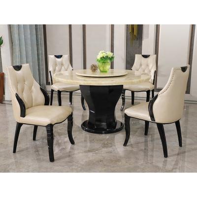 China Wooden italian dining room sets made of china style antique wood tables comedor dining table set round marble top for sale