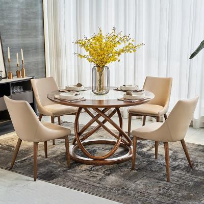 China Affordable High Quality Wooden Furniture Wood Tables Modern Restaurant Tables Round Nordic Wooden Dining Tables for sale