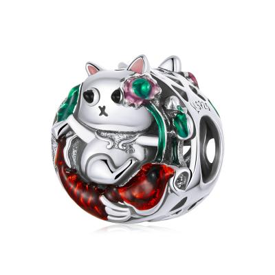 China FASHIONABLE 925 Sterling Silver Enamel Process Chinese Children's Year Cat Tiger Baby Panda Charm Bracelet new for sale