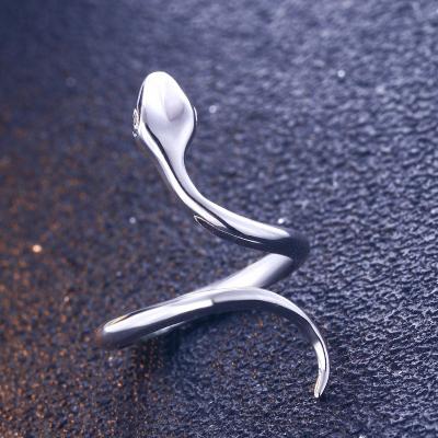 China Fashion Environmental Friendly Wholesale High Quality Jewelry 925 Sterling Silver Snake Ring for sale