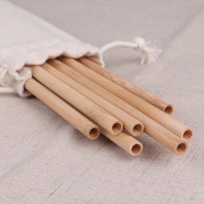 China 100% Stocked Bamboo Straw Logo Customized Biodegradable Green Bamboo for sale