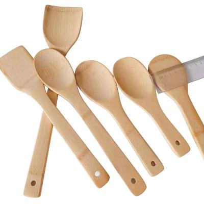 China Sustainable Eco Friendly Biodegradable Bamboo Spoon Fork Spatula Kitchen Tools Cooking Kitchen Accessories for sale