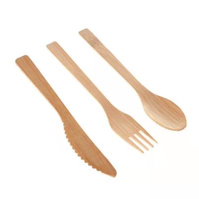 China New Modern Design Custom Eco Friendly Bamboo Tableware 170mm Disposable Knife And Forking Bamboo Cutlery for sale