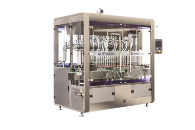 China 16 Head Cream Volumetric Piston Filling Machine For Viscous Liquids 1 Liter Water Bottle Filling Machine for sale