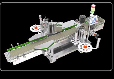 China Máquina de etiquetado plana bilateral doble de la etiqueta engomada de la botella barril grande 1500 pedazos de H 3KW en venta