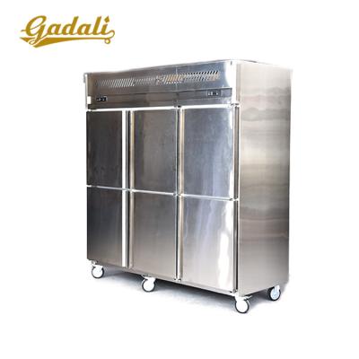 China Absorption Stainless Steel 6 Door Commercial Refrigerator Freezer (ZQR-1.6L6) for sale