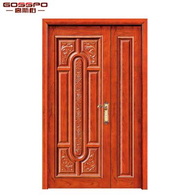 China Waterproof Wooden Villa Doors Main Door Design Photos Front House Entry Door for sale