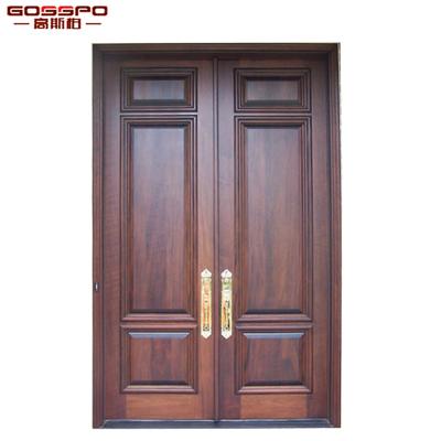 China Door Design Pictures Waterproof Modern Wooden Main Door Front Entrance for sale