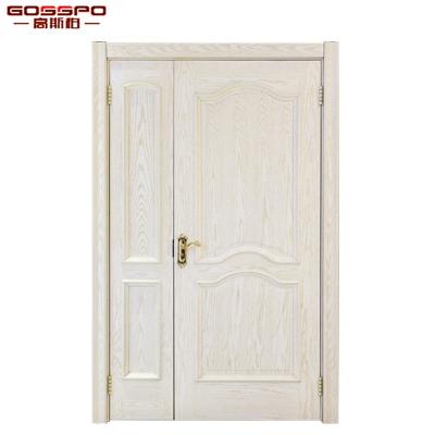 China Exterior Doors Waterproof White Modern Wood Entry Front Entry Door for sale