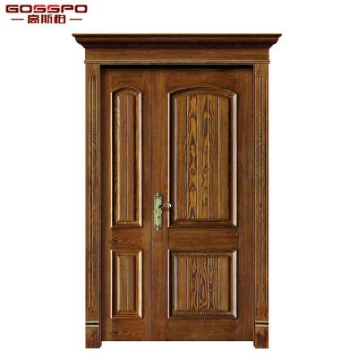 China Wooden Villa Door Mother And Son Wooden Door Latest Home Waterproof Design for sale