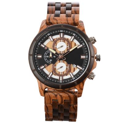 China Custom Made Chronograph Relojes Chronograph Relojes Saati Hombres Para Relojes Sport Cuarzo Wood Watch Watches For Men for sale