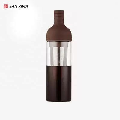 China BPA Glass Bottle Filter Coffee Maker Cold Brew Tea Bottle Glass Viable Free Brew Coffee Maker for sale