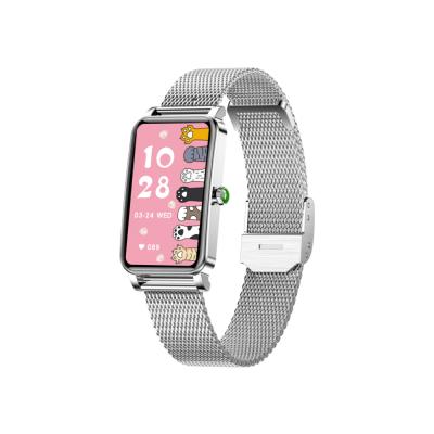 China Luxury Silver Touch Screen Fitness Tracker Watches For Lady Wholesale Outdoor Waterproof Wristwatches For Android IOS for sale