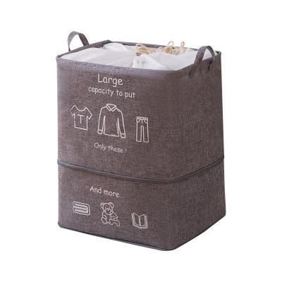 China Modern High Quality Custom Logo Collapsible Folding Clothing Basket Laundry Durable Wash Bag for sale