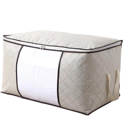 China Horizontal foldable embossed comforter bag large capacity easy to carry the essential elegant generous beautiful home for sale