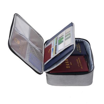 China Portable 2 Layer Oxford Document Bag Holder Zipper Closure Folder Pocket Organizer for sale