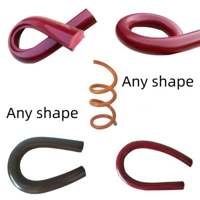 China Contemporary Indoor Easy Bending Wooden PVC Plastics Staircase Wall Railing PVC Flexible PVC Railing Imitative Balustrade for sale