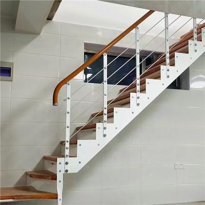 China Modern Design Modern Straight Stairs, Wooden Stairs, Indoor Mono L/U-Shaped Channel Stringer Stairs for sale