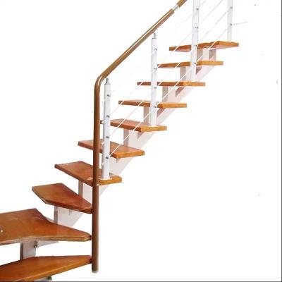 China Modern Steel Stringer Prefab Wood Staircase For Modern Mono House Project Straight Steel Stairs for sale