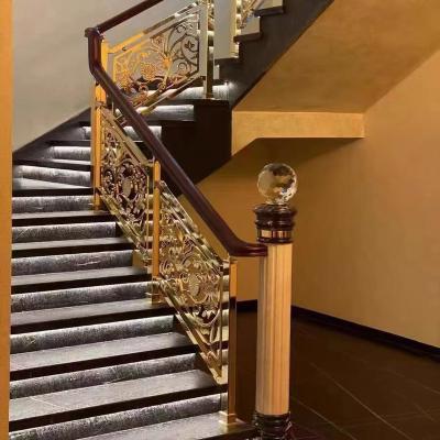 China Modern high grade aluminum alloy stair railing interior decoration staircase for sale