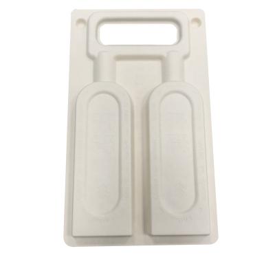 China Molded Pulp Packaging Trays China Manufacturer High Quality Recycled Pulp Insert Tray Wine Pulp Packaging Biodegradable Paper Molded Tray for sale