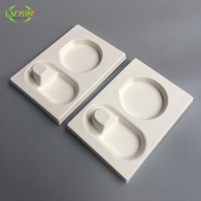 China Eco Friendly Eco Friendly Molded Pulp Sugarcane Bagasse Packaging Tray For Cosmetic Packaging Paper Pulp for sale