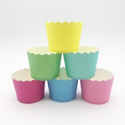 China Solid Color Cup Roll Disposable Greaseproof Paper Baking Cup For Home Party Cupcake Liner for sale