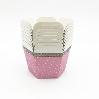 China Disposable Pentagon Cupcake Cake Muffin Baking Paper Cups For Baking Supplies for sale