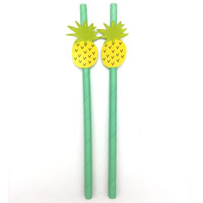 China Birthday Party Disposable Paper Party Supplies Jungle Straws Decorative Paper Drinking Straws for sale