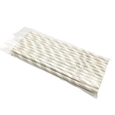 China Disposable Biodegradable Stripe Bendable Paper Drinking Straw, Flexible Paper Straw, Curve Paper Straws for sale