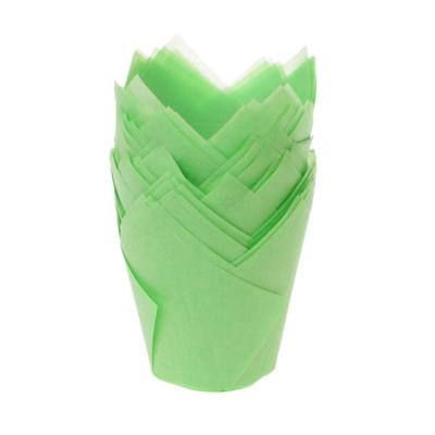 China Tulip Cups Disposable Greaseproof Paper Cake Cups Cupcake Cases for sale