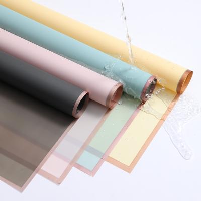 China Wholesale Gold Frame Plastic Waterproof Flower Design Edge Waterproof Best Selling Wrapping Paper for sale