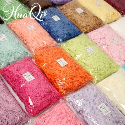 China Wholesale Exquisite Artificial Paper Shred Raffia Gift Box Filling Material Paper Shred 500g/Bag Handmade Tissue Paper Factory Silk for sale