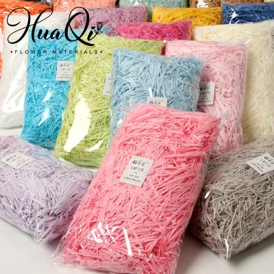 China Wholesale Exquisite Recycled Materials 500g/Bag Shredded Paper Factory Paper Raffia Artificial Gift Box Filling Shredded Paper Filler for sale