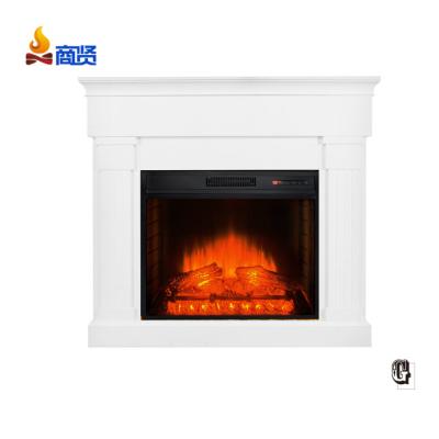 China Modern Classic Big Size Flame Remote Control Electric Fireplace With White MDF Mantel for sale