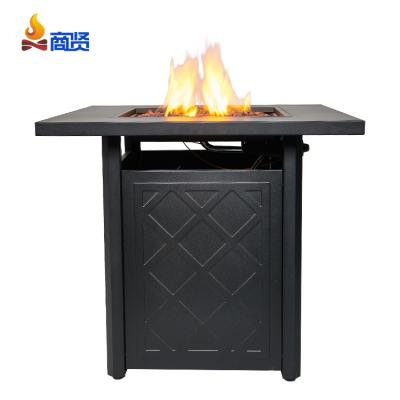 China Stocked Outdoor Modern Gas Heater Garden Furniture Gas Fire Pit Table for sale