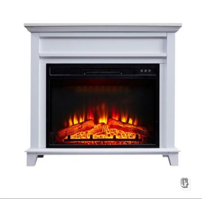 China White Freestanding Indoor Fireplace Chiminea Media Electric Fireplace Mantel for sale