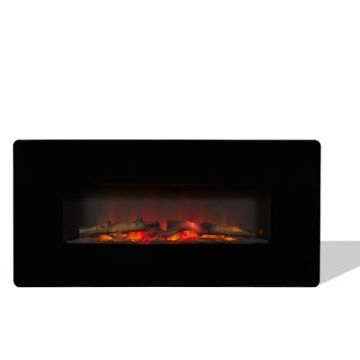 China Hotel 36 Inch Led Flaming Black Wall Hanging Price Electric Fireplace Heaters Electric Fireplace for sale