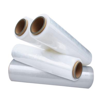 China Moisture Proof Polyethylene Wrapping Transparent Stretch Film Pallet Wrap Film 15-23 Micron Jumbo Stretch Film Roll for sale