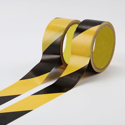 China High Quality Waterproof Factory Black And Yellow Warning And PVC Strip Safety Floor Marking Adhesive Tape for sale