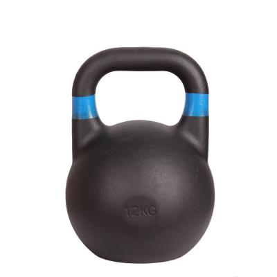 China Matt Black Steel Competition Steel Power Coated Kettlebell for sale