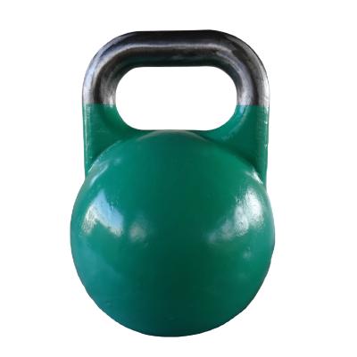 China Commercial Green Kettlebell , Colored Steel Use 20kg Competition Kettlebell With Custome Logo for sale