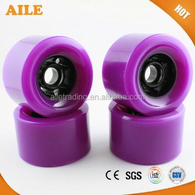 China Polyurethane Rebound Rebound Custom Printed Longboard Wheels For Abec-7 Bearings Mini Cruiser Skateboard for sale