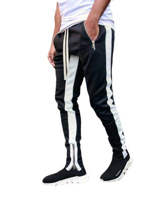 China Wholesale Color Outdoor Skinny Block Trouser Leg Zipper Anti-Wrinkle Anti-Wrinkle Men Slim Fit Pants Man Casual Straight Sweatpants for sale