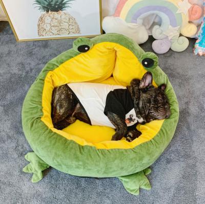 China Wholesale Custom Cute Small Items Waterproof Plush Dog Bed, New Design Soft Luxury Round Dog Bed for sale