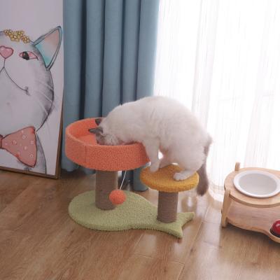 China Cat Claw Scratching Sisal Post Viable Great for Kittens and Cats with Cute Toy Ball Pet for sale