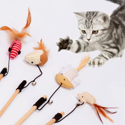 China 2021 viable Amazon hot-selling factory direct sale mouse and cat interactive funny stick cat toy new for sale