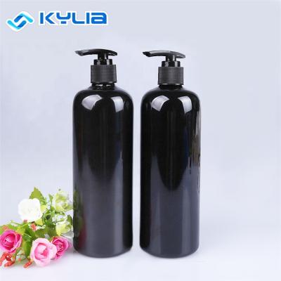 China BEAUTY PACKAGING 2021 Custom Empty Black Pump Pet Shampoo Plastic Bottle 500ml for sale