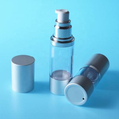 China BEAUTY PACKAGING Eco Acrylic Skin Care 10ml 20ml 30ml 50ml 60ml 100ml Empty Cosmetic Plastic Silver Airless Sprayer Pump Bottle for sale