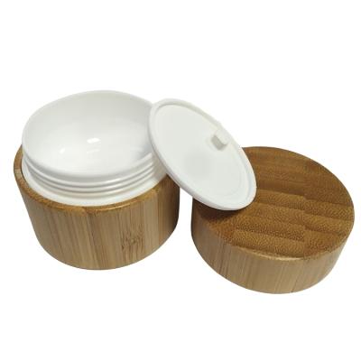 China Profession Custom 30G 50G 100G , 150G Packaging Bamboo Skin Care Cream Cosmetic Cream Empty Bamboo Cream Jar for sale